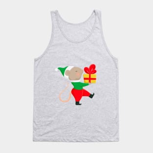 Cute Santa helper in Christmas elf costume. Tank Top